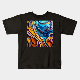 Abstract fluid art Kids T-Shirt